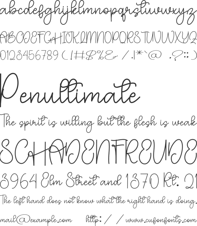 Beautiful Homemade font preview