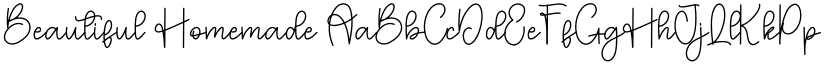Beautiful Homemade font