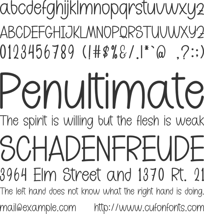 Ballpoint Handmade font preview