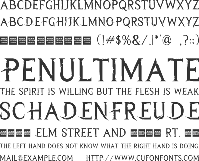 Wrecked Ship font preview