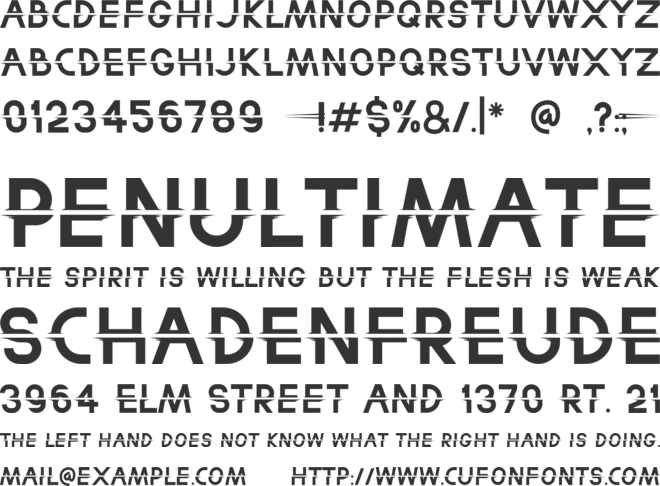 Split On font preview