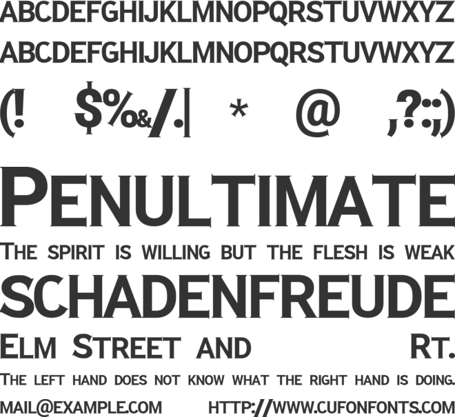 Ferrum font preview