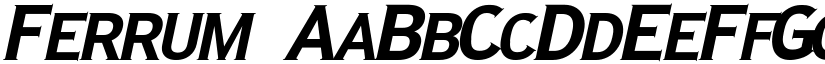 Ferrum font