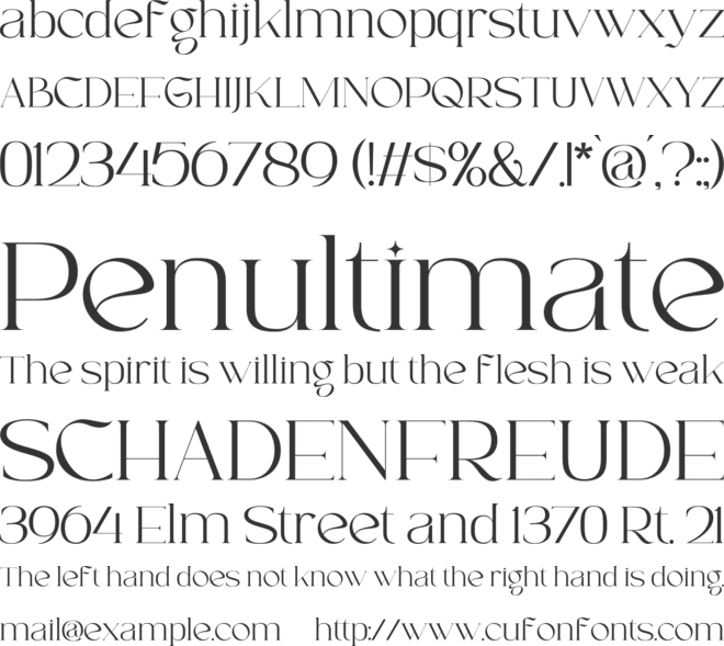 Ronners font preview