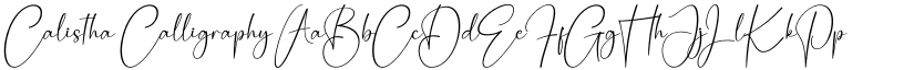 Calistha Calligraphy font