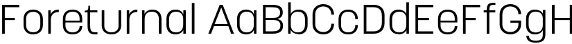 Foreturnal font