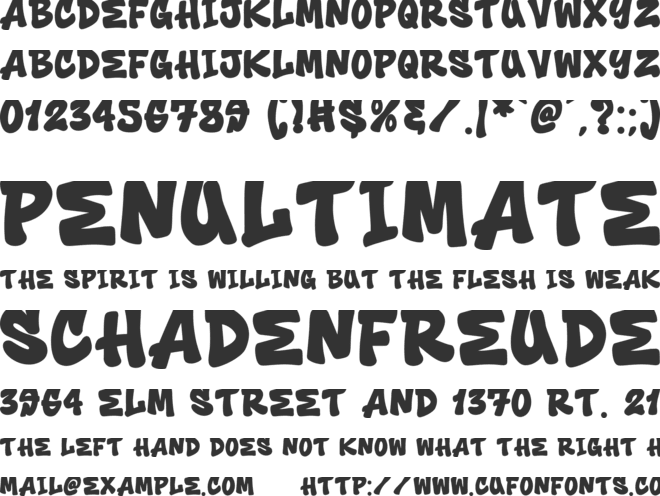 Toxic Rebel font preview