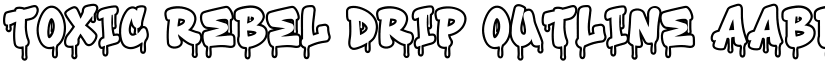Toxic Rebel Drip Outline font