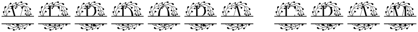 Verdora Frames Split Monogram font