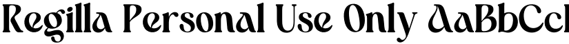 Regilla Personal Use Only font download