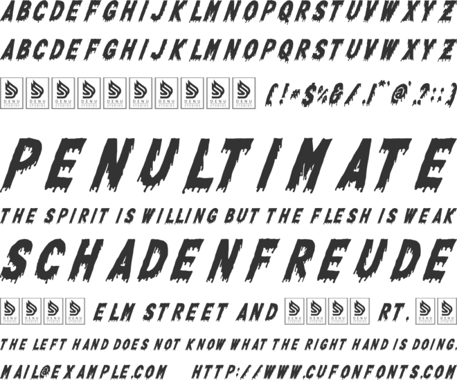 Thrillix Hollow font preview