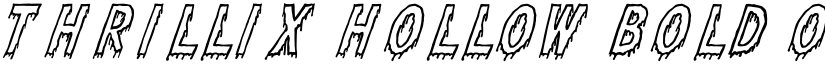 Thrillix Hollow Bold Outline font
