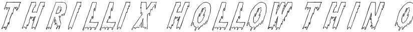 Thrillix Hollow Thin Outline font