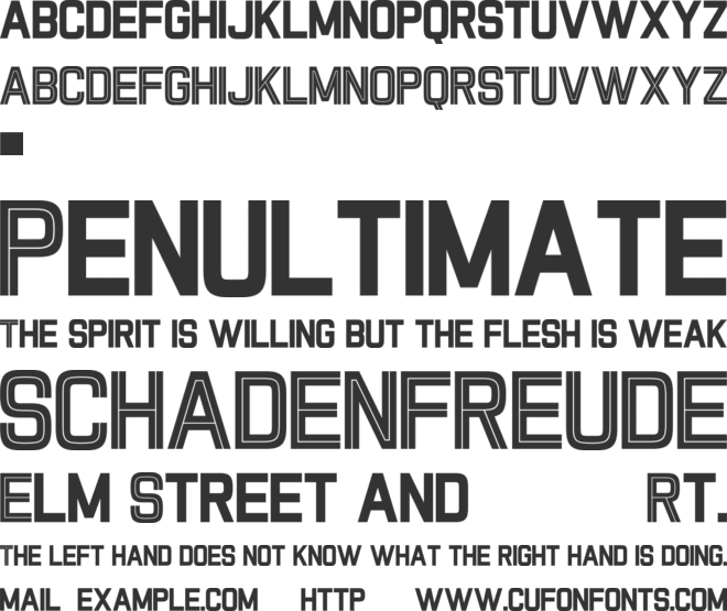 GRIDIRON font preview