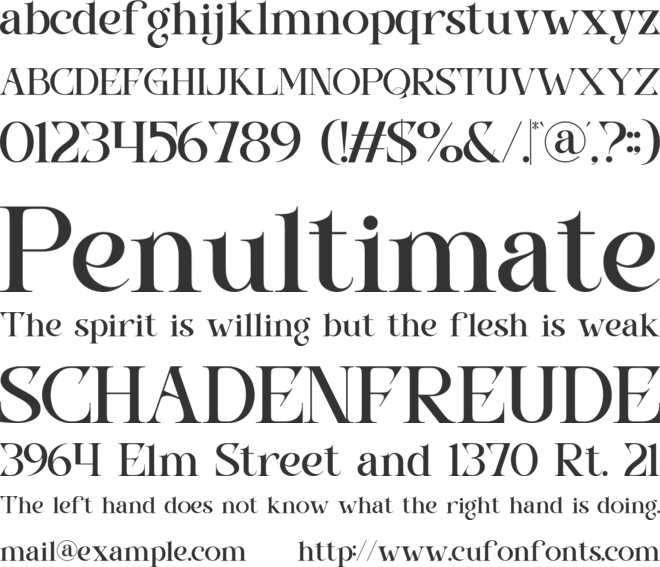 Rolina Vogue font preview