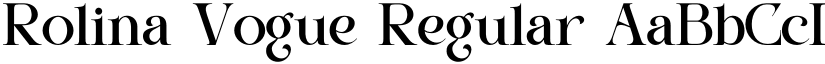 Rolina Vogue Regular font