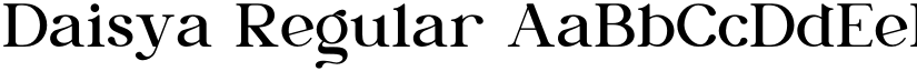 Daisya Regular font
