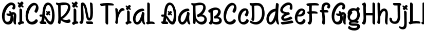 GICARIN Trial font