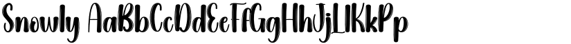 Snowly font