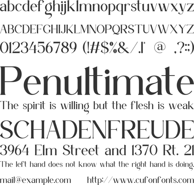 Evolind font preview