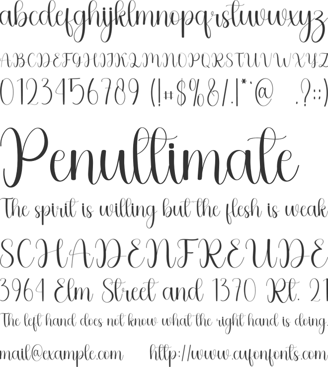 Sweety Memories font preview