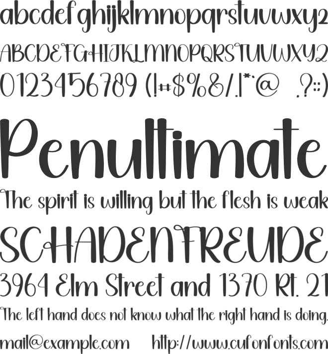 Happines Moment font preview