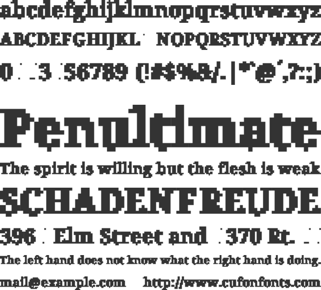 Coral Pixels font preview