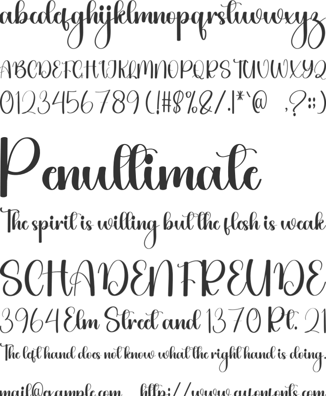 Mom Day font preview