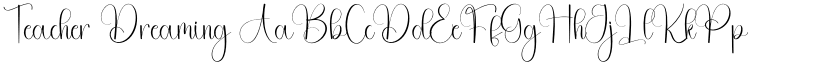Teacher Dreaming font