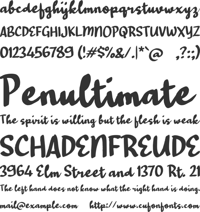 Zabiyen font preview