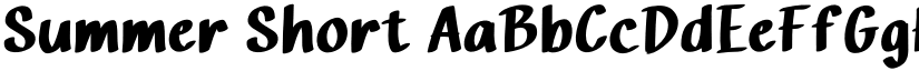 Summer Short font
