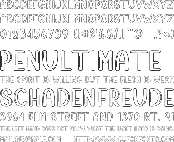 Winter Ending font preview