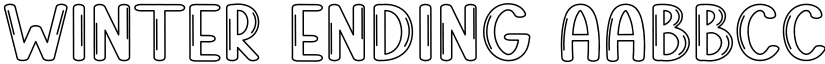Winter Ending font