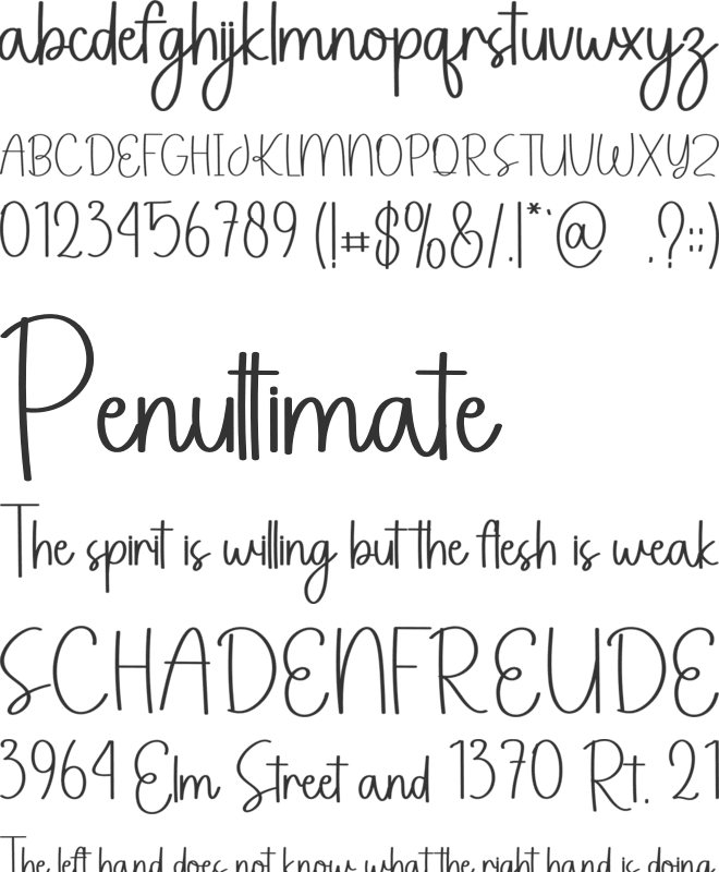 Valentine Staycation font preview