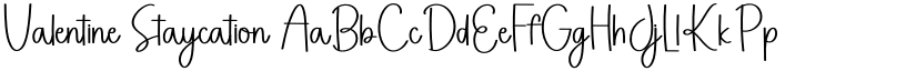 Valentine Staycation font