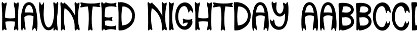 Haunted Nightday font