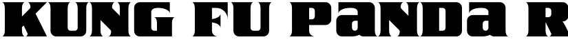 Kung fu panda Regular font