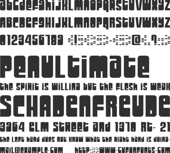 Moog/Schmoog font preview