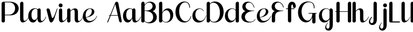 Plavine font
