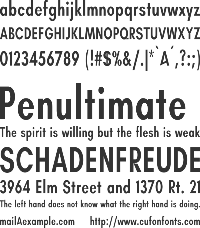 Glacial Indifference Condensed font preview