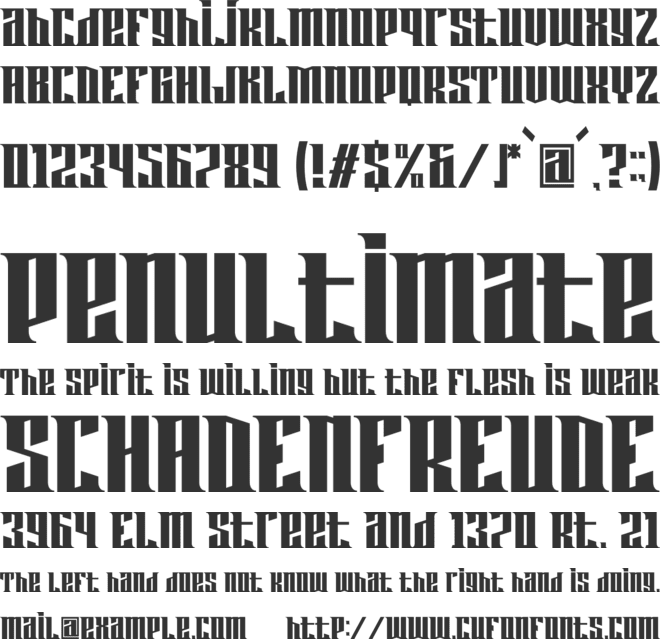 Menthor font preview