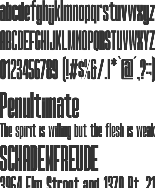 Thebernoult font preview