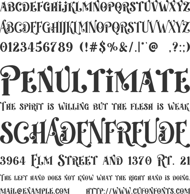 Christmas Moonday font preview