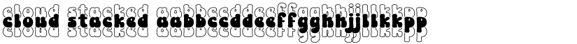 Cloud Stacked font