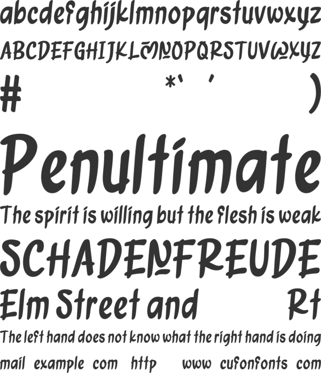 Think Maflin Trial font preview