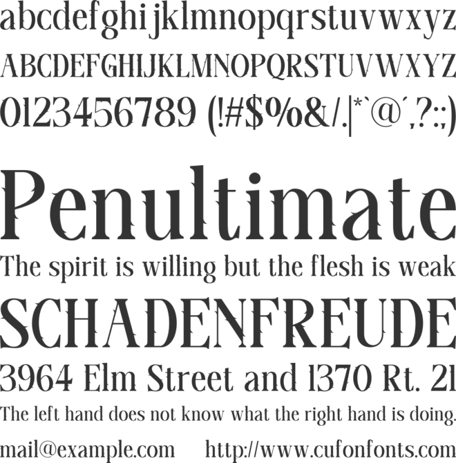 Deadly Sins font preview