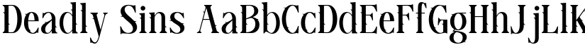 Deadly Sins font