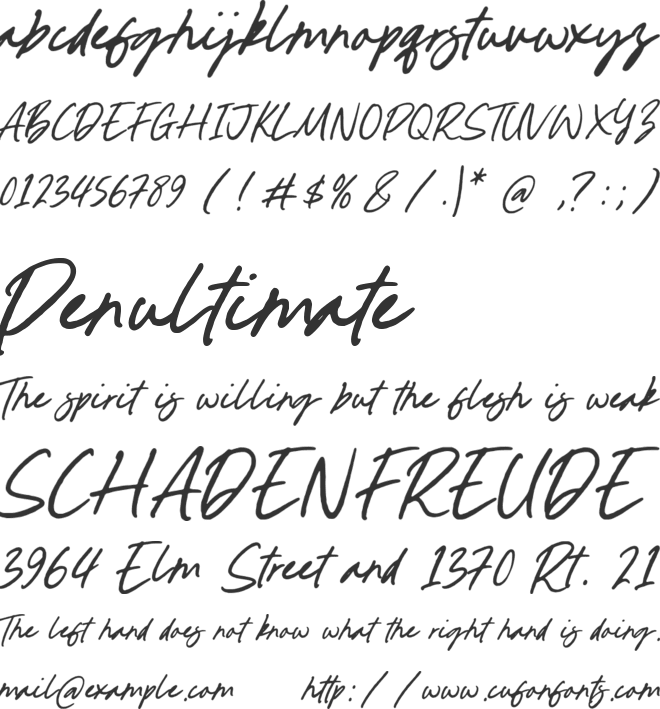 Busted Horizon font preview