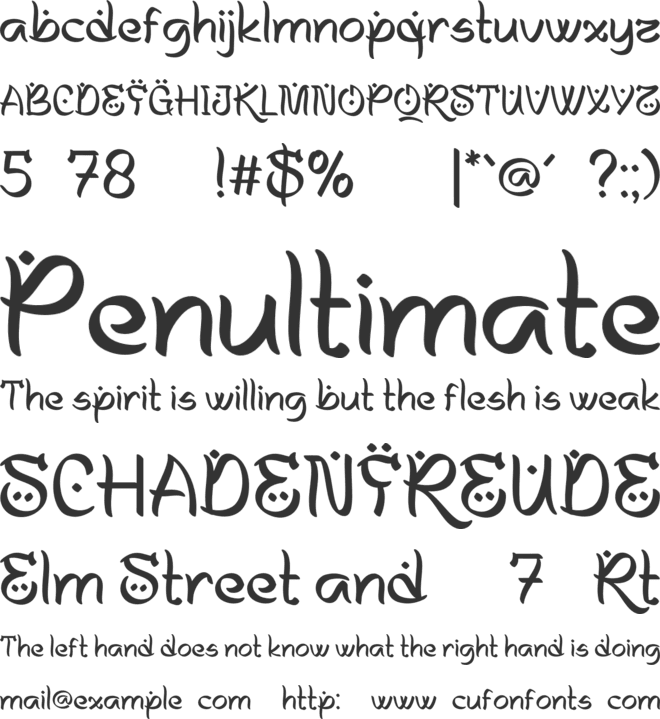 Raulaih trial font preview