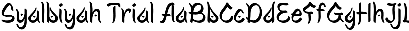 Syalbiyah Trial font